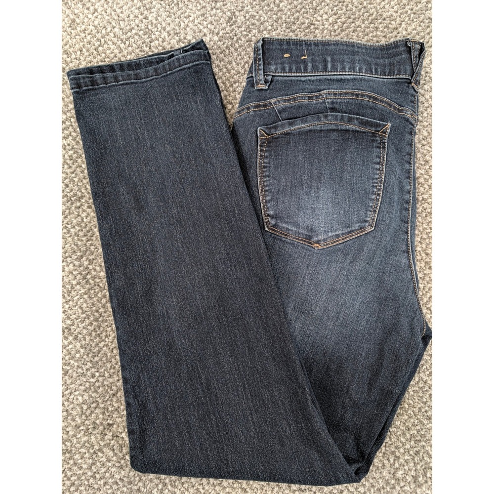 Democracy Ab Solution Straight Leg Stretch Jeans Dark Wash Indigo Size 10